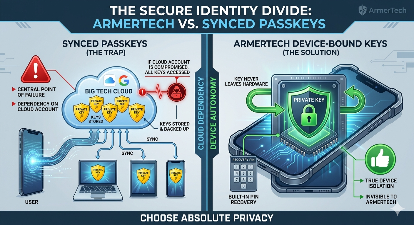 ArmerTech vs Synced Passkeys Comparison